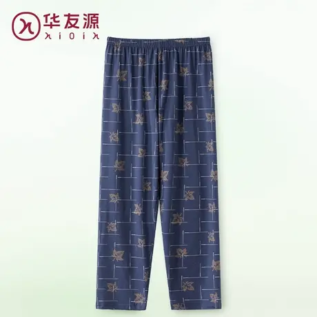 华友源春夏季纯棉男士长裤中老年爸爸睡裤爷爷散步裤老人凉快裤子商品大图