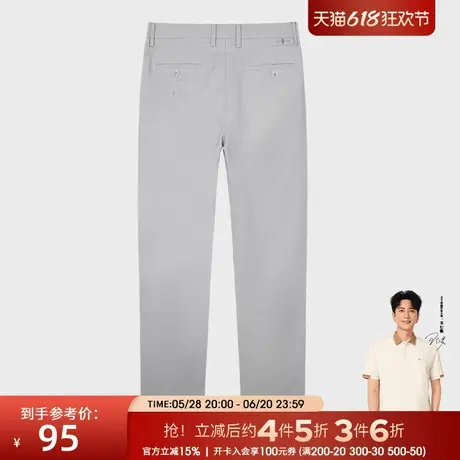 【商场同款】才子亚麻休闲裤男2025夏季新款透气修身薄款灰色长裤商品大图