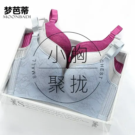 梦芭蒂小胸聚拢内衣无钢圈无痕上托文胸防下垂调整型胸罩玲玲有致商品大图
