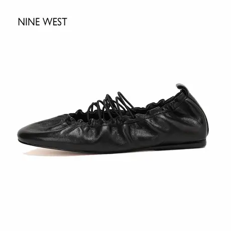 Nine West/玖熙新款超软不累脚玛丽珍鞋女圆头平底鞋软皮复古单鞋商品大图