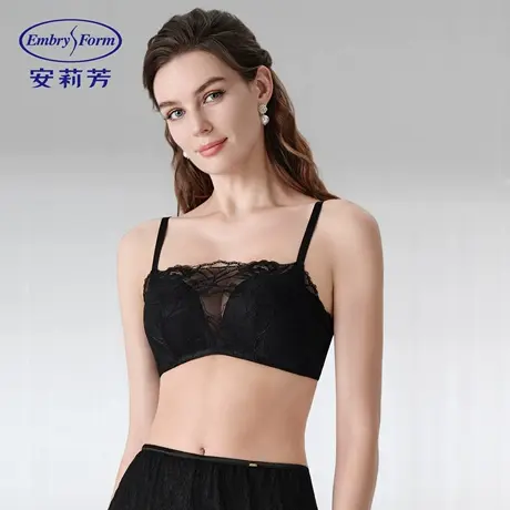 【k姐推荐】安莉芳防走光蕾丝内衣女士无钢圈小胸聚拢聚拢文胸商品大图