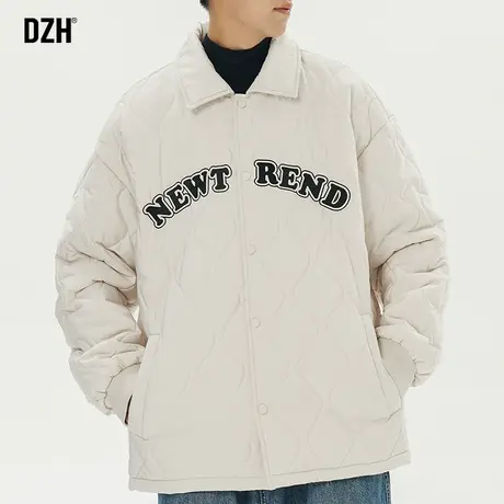 青少年日系菱格棉服外套男冬棉服潮高级感2023新款男款冬装棒球服商品大图