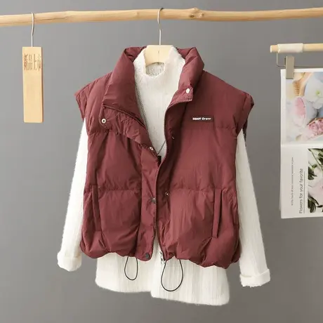小个子羽绒马甲女短款2024新款冬季外穿马夹外套坎肩宽松背心外搭图片