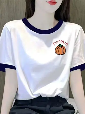 仿棉短袖t恤女2023新款夏季小众设计感港味chic潮牌大码女装上衣图片