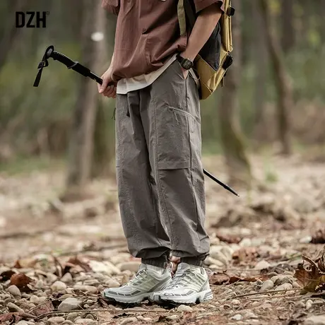 男士户外机能工装裤男宽松束脚2024年新款春夏美式裤子男款冲锋裤商品大图