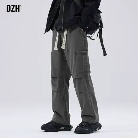 男士美式机能工装裤男高街潮牌阔腿裤男款2024秋季新款裤子直筒裤商品大图