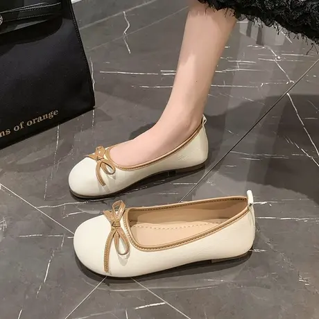 仙女温柔晚晚风单鞋女夏2024年新款一脚蹬女鞋平底软底瓢鞋奶奶鞋商品大图