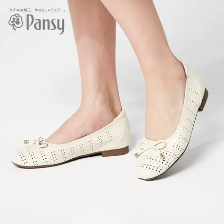 Pansy日本女鞋休闲浅口舒适透气镂空软底舒适一脚蹬通勤鞋子夏季商品大图