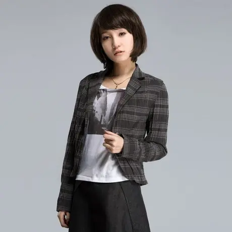 sdeer 🎑圣迪奥 🎒女装时尚英伦格子小西装 �图片