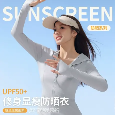 防晒衣女防紫外线2024新款夏季冰丝薄款透气修身防晒服短外套罩衫图片