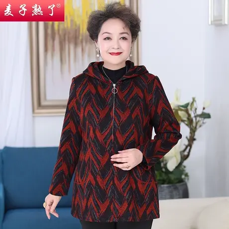 中老年妈妈冬装外套2021新款加厚外套女秋冬奶奶上衣中老年人女装商品大图