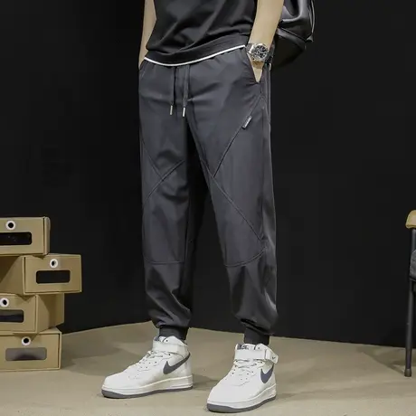 冰凉运动休闲裤男夏季薄款2022新款男士速干裤子宽松大码束脚哈伦商品大图