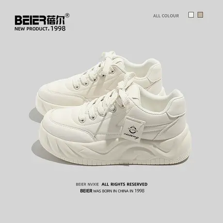 蓓尔小白鞋春季2024新款女鞋学生运动鞋韩版ins单鞋春秋平底鞋子商品大图