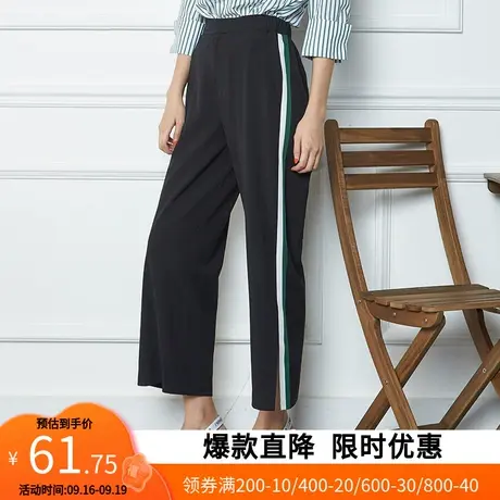 艾格2023春季女装时尚百搭休闲个性潮搭宽松薄款休闲裤Z1185商品大图