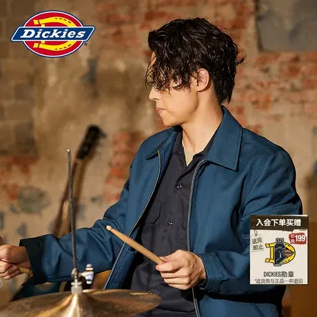 【告五人同款】Dickies23春夏工装风翻领休闲574长袖衬衫男女情侣图片