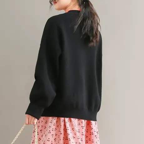 云子学院百搭软糯高级感2025年春季新款搭韩版慵懒风显瘦上衣商品大图