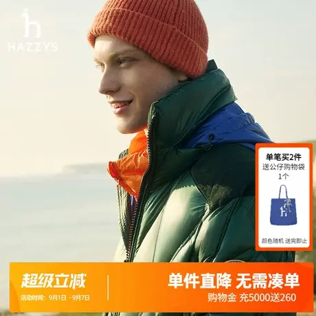 【HRC设计师联名 胶囊系列】Hazzys哈吉斯冬季男士羽绒服外套男潮商品大图