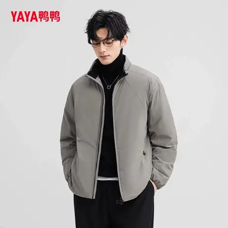 YAYA鸭鸭羽绒服男短款2025年冬季新款中长款立领宽松时尚休闲外套商品大图