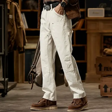 裤子男款时尚潮流百搭裤子户外长裤男款多口袋时尚小直筒休闲裤商品大图