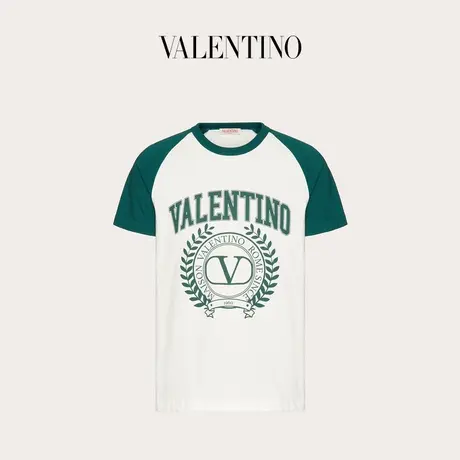 【季末优惠】华伦天奴VALENTINO男士MAISON VALENTINO刺绣棉质T恤图片