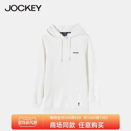 Jockey居可衣女士居家服上装莫白色卫衣长袖上衣女春夏舒适透气图片