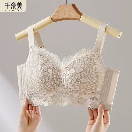 内衣女大胸显小胸抹胸夏季文胸聚拢薄款收副乳大码防下垂全罩杯图片