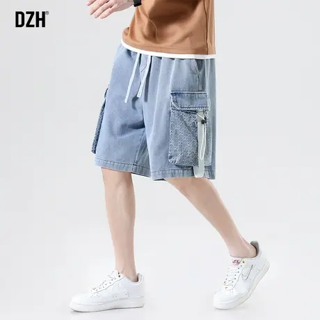 男士美式工装大口袋牛仔短裤男运动休闲五分裤男款夏季2023年新款商品大图