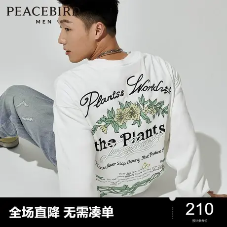 太平鸟男装 2023年背后大印花卫衣B2BFC3156图片