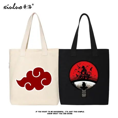 秀洛火影忍者宇智波鼬族徽周边手提包牛津帆布包袋手拎单肩包学生商品大图