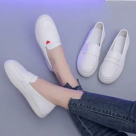 护士鞋女软底透气不累脚防臭防滑小白平底舒适医护专用工作单鞋子商品大图