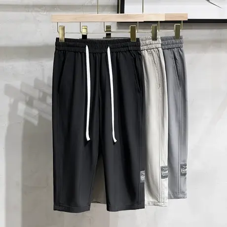 冰丝过膝半截大裤衩7分短裤男士潮流百搭直筒休闲七分裤夏季薄款商品大图