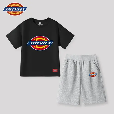 Dickies童装男童套装夏季男孩纯棉体恤儿童2025新款美式短袖t恤A商品大图
