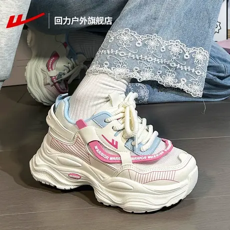 回力老爹鞋女款2025新款夏季透气网面休闲运动鞋女厚底增高女鞋子商品大图