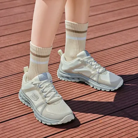Skechers斯凯奇夏女鞋绑带城市户外鞋轻质缓震运动鞋软底舒适透气商品大图
