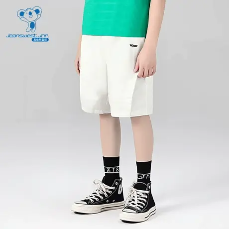 P6真维斯童装2025夏季新款 男童简约百搭短裤宽松休闲纯棉裤子商品大图