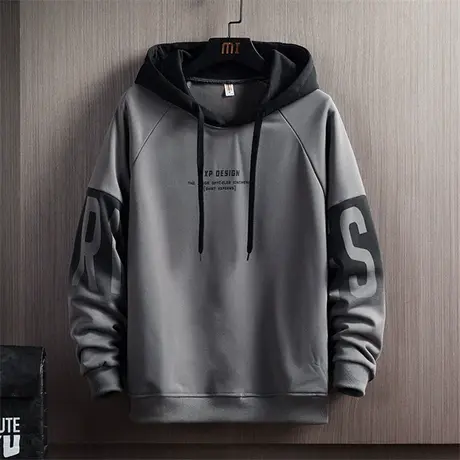 男士连帽卫衣春秋季2023新款宽松潮流百搭潮牌上衣服情侣外套ins商品大图