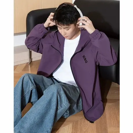 唐狮春季新款男士夹克外套休闲运动宽松冲锋衣连帽短款上衣TMTA商品大图