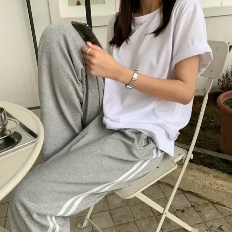 白色短袖t恤女夏季纯棉宽松韩版bf慵懒风ins半袖设计感小众上衣服商品大图