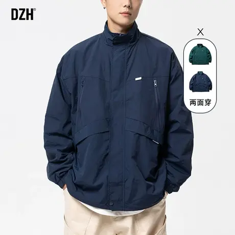 男士冲锋衣双面穿外套男春秋日系风格穿搭潮牌男装新款秋装登山服商品大图