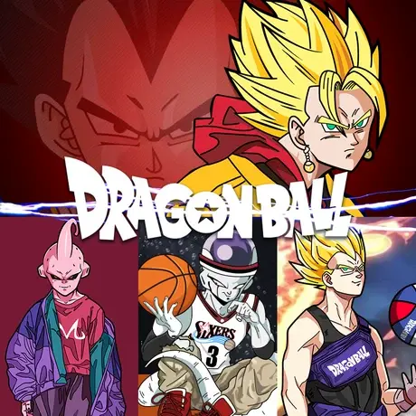 秀洛联名七龙珠短袖t恤男潮牌贝吉塔衣服篮球运动科比詹姆斯球衣商品大图