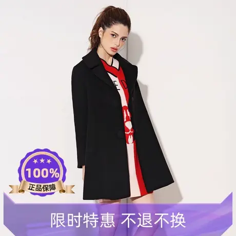 季候风通勤单排扣羊毛毛呢大衣中款小个子加厚毛呢外套女6884238图片