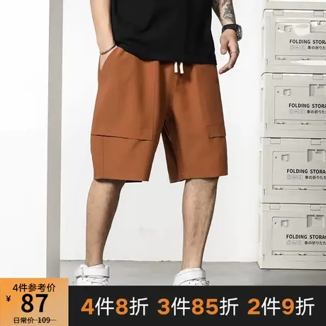 GxxH潮流男士大码五分裤加肥加大宽松休闲裤个性百搭男装夏季裤子商品大图