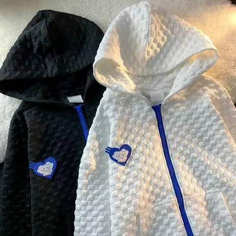 oversize卫衣女宽松韩版ins连帽上衣设计感小众春秋薄款开衫外套商品大图