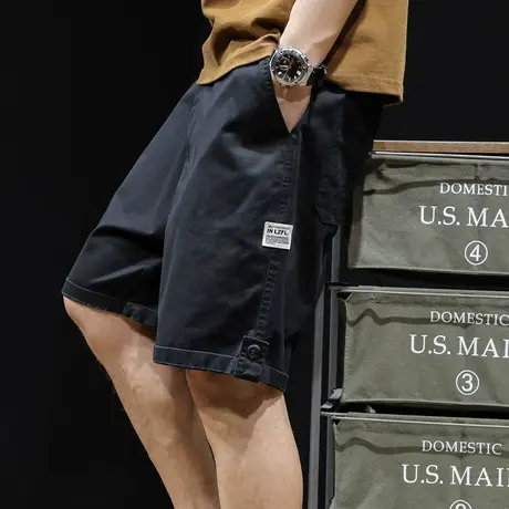 休闲短裤男士五分裤夏季薄款潮牌5分宽松大码工装直筒裤子男新款商品大图