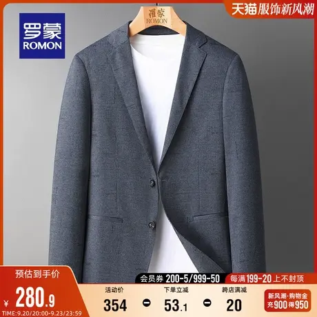 罗蒙男士休闲西服2023中青年商务工装单西外套秋季新款职业西装男图片