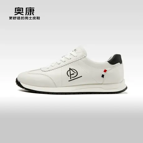 Aokang奥康2024春季新款时尚休闲鞋男轻质耐磨舒适透气单鞋商品大图