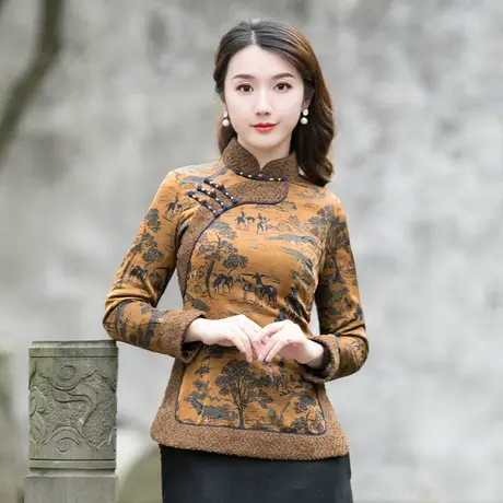 筠雅唐装上衣女中国风棉衣棉服中式小棉袄加厚 R613商品大图