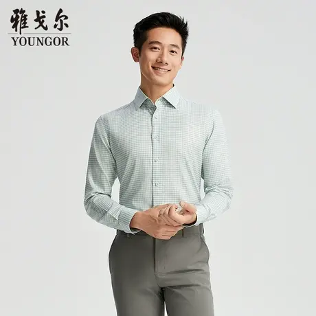 【商场同款】雅戈尔男士长袖衬衫春季新款官方商务休闲长袖衬衫男图片