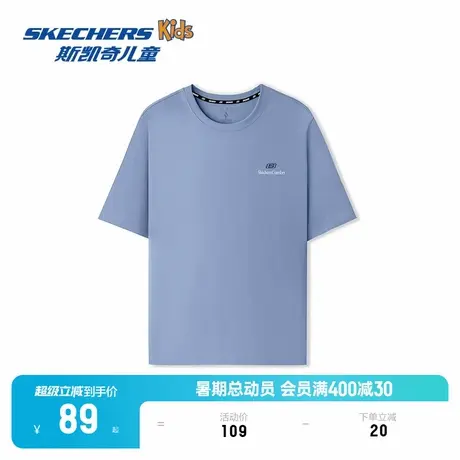 斯凯奇2025年夏季男女同款凉感短袖衫运动T恤休闲舒适百搭打底衫商品大图