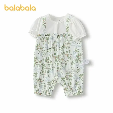 【商场同款】巴拉巴拉婴儿衣服新生儿连体衣女童2025新款夏装甜美图片